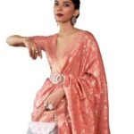 Women's kanjivaram banarasi silk saree Zari Woven for festival Wedding silk with rich pallu Design sarees for women with Unstitched blouse piece